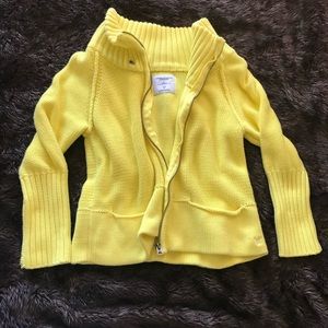 Yellow knit sweater